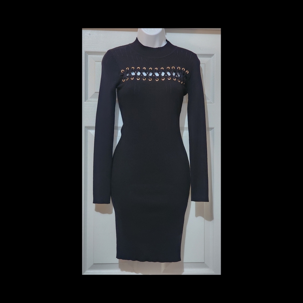 NWT - Laced Through Sweater Mini Dress